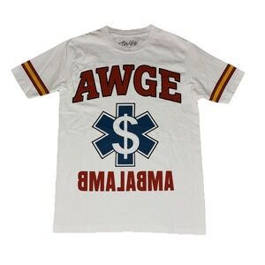 ASAP ROCKY AWGE T Shirt S White AMBALAMB NEW *flaws